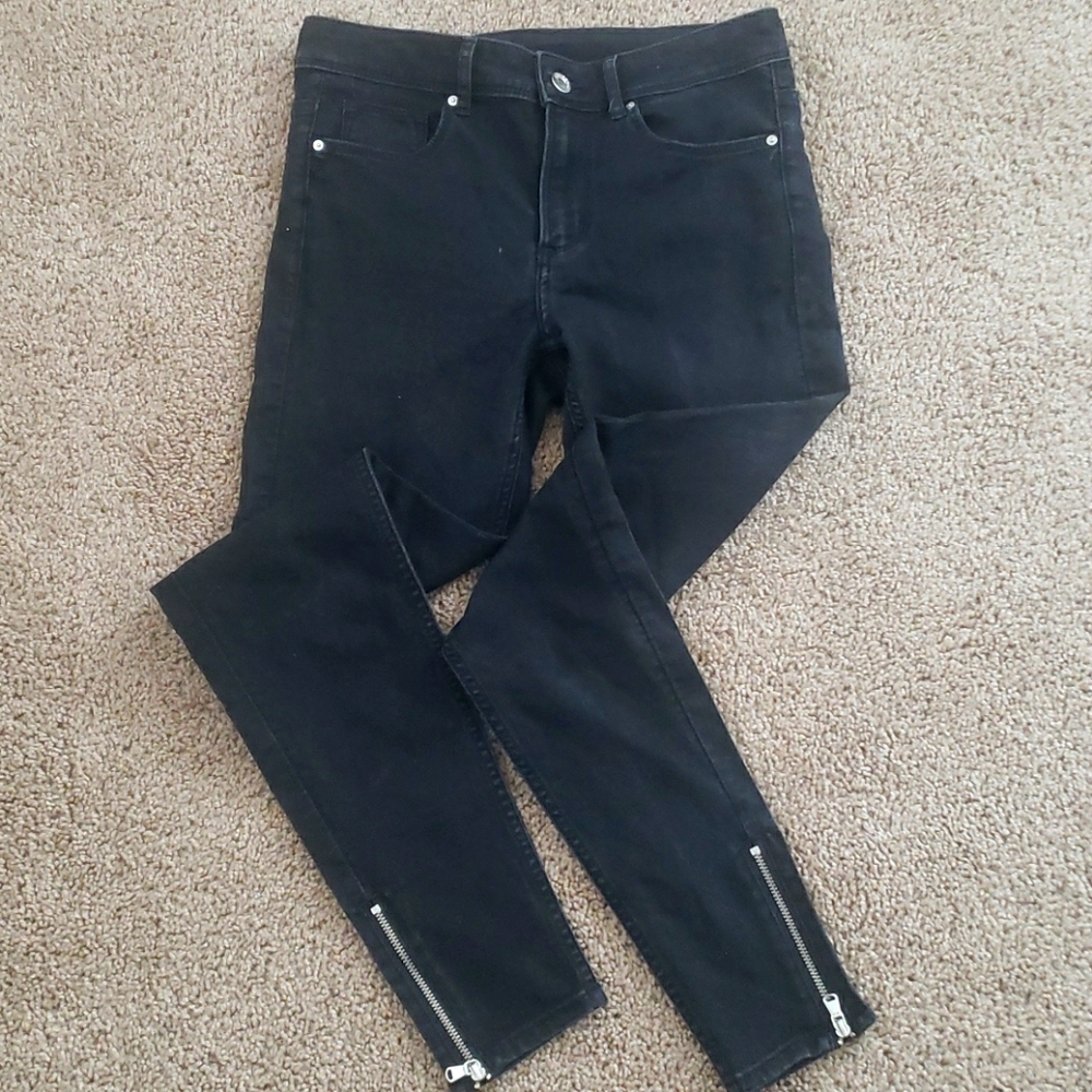 Faded black jeans